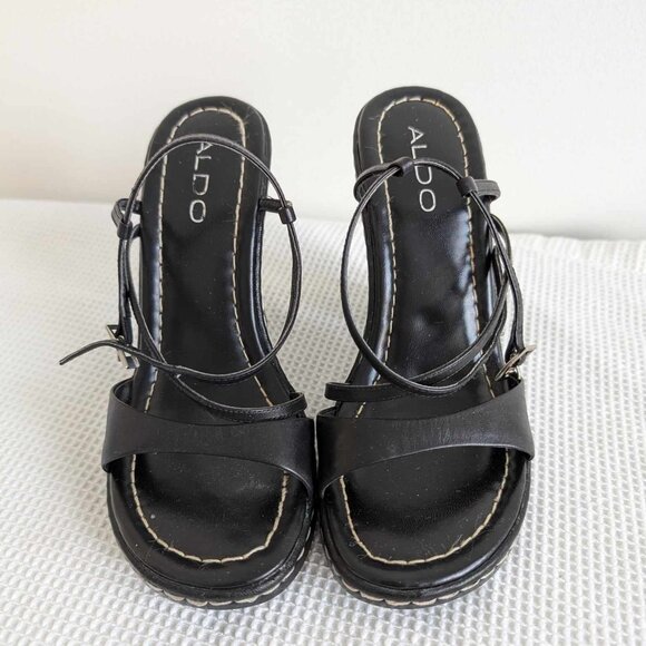 Black Aldo High Heel Sandals - Picture 3 of 4